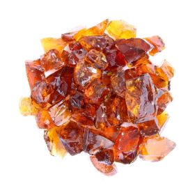 AZ Patio Heaters Recycled Fire Pit Fire Glass in Amber