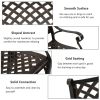 40.5" Outdoor Cast Aluminum Bench With Mesh Backrest Seat Surface