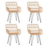 5 Piece Patio Dining Set Poly Rattan