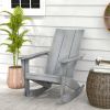 Adirondack Rocking Chair with Curved Back for Balcony