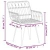 5 Piece Patio Dining Set Poly Rattan