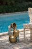 10.4x9.4x19.1" Decorative 3 Tier Bucket Fountain with Lights and Pump, Brown