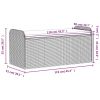 Storage Bench with Cushion Gray 45.3"x20.1"x20.5" Poly Rattan