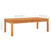 4 Piece Patio Lounge Set with Cushion Solid Acacia Wood