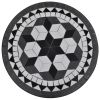 Bistro Table Black and White 23.6" Mosaic