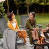Adirondack Rocking Chair with Curved Back for Balcony