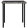 Patio Dining Table Gray 27.6"x27.6"x28.7" Poly Rattan