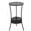 Bistro Table Black 15.7"x27.5" Metal