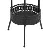Bistro Table Black 15.7"x27.5" Metal