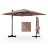 9.5 Feet Square Patio Cantilever Umbrella with 360¬∞ Rotation