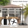 9.5 Feet Square Patio Cantilever Umbrella with 360¬∞ Rotation