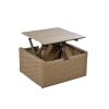 U_Style Customizable Outdoor Patio Furniture Set, Wicker Furniture Sofa Set with Thick Cushions, Suitable for Backyard, Porch.