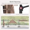 9.5 Feet Square Patio Cantilever Umbrella with 360¬∞ Rotation