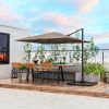 9.5 Feet Square Patio Cantilever Umbrella with 360¬∞ Rotation