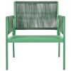 K&K 4-Piece Rope Patio Furniture Set, Outdoor Furniture with Tempered Glass Table, Patio Conversation Set Deep Seating with Thick Cushion for Backyard